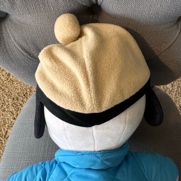 Snoopy Winter Coat Pillow Peanuts Plush 16 inch Snuggler Toy Charlie Brown Gang - Picture 4 of 8